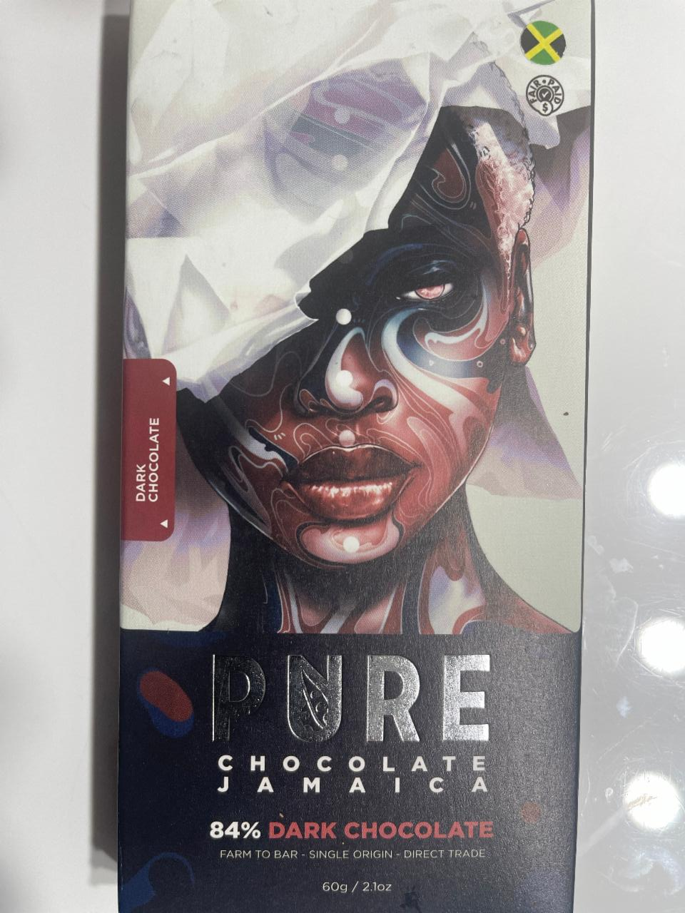 Fotografie - Chocolate Jamaica 84% Dark chocolate Pure