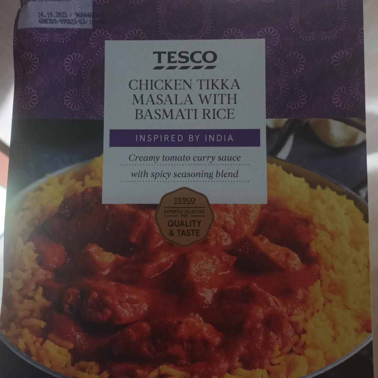 Fotografie - Chicken tikka masala with basmati rice Tesco