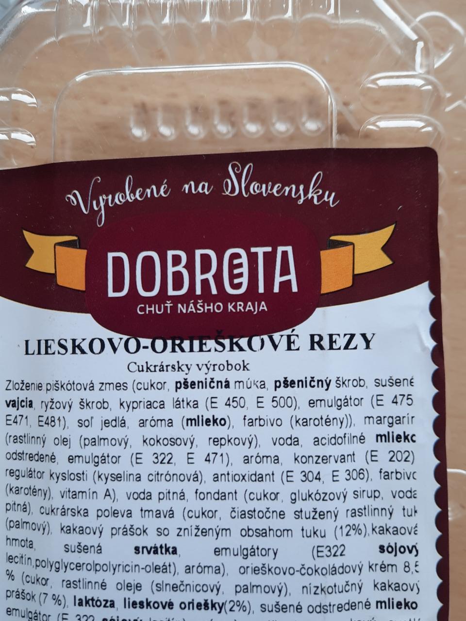 Fotografie - Lieskovo-orieškové rezy Dobrota