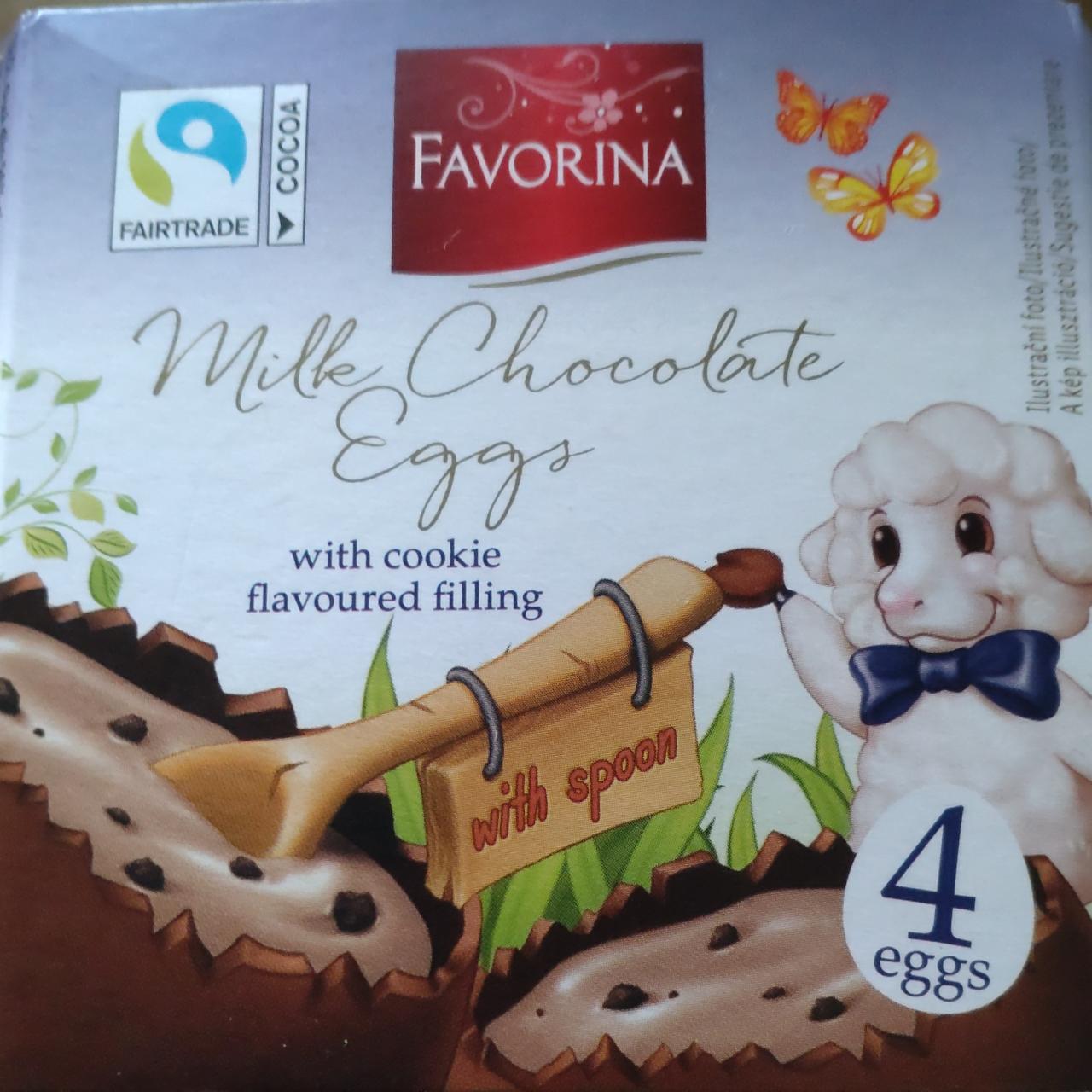 Fotografie - Milk chocolate eggs with cookie flavoured filling Favorina