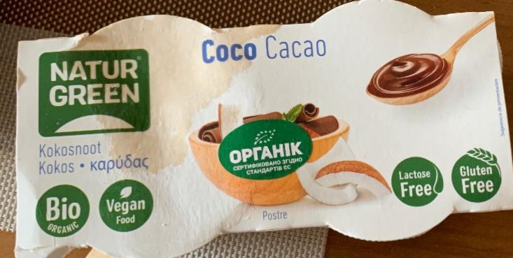 Fotografie - deser kokosowy z kakao bio Natur Green