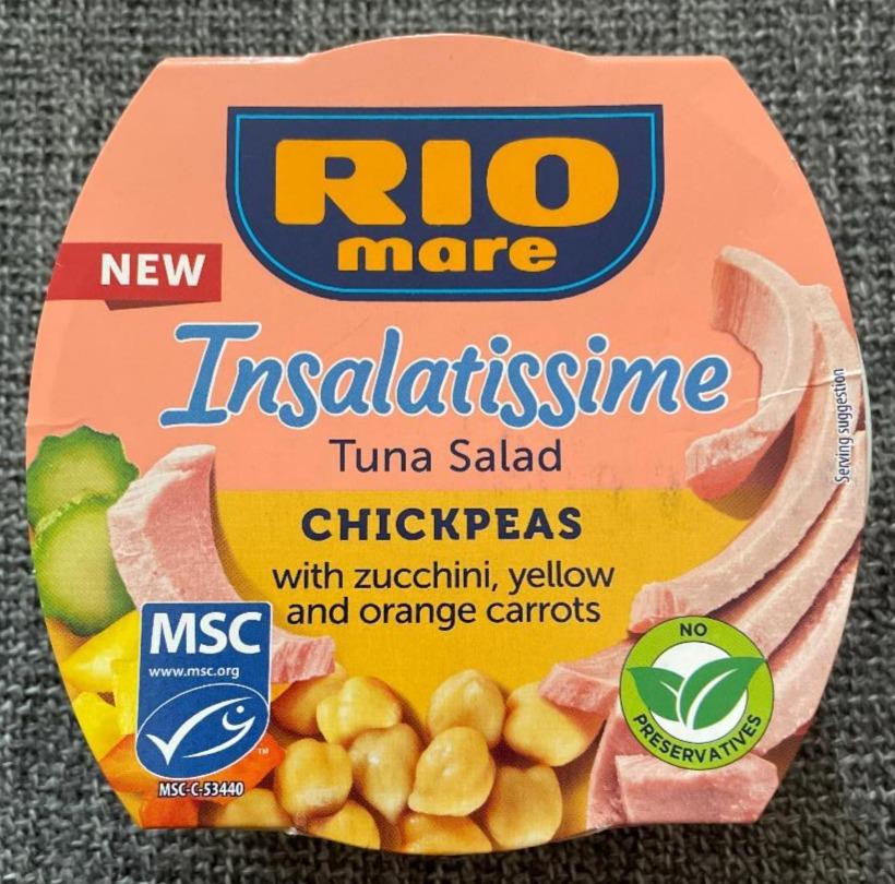 Fotografie - Insalatissime Tuna salad chickpeas with zucchini, yellow and orange carrots Rio mare
