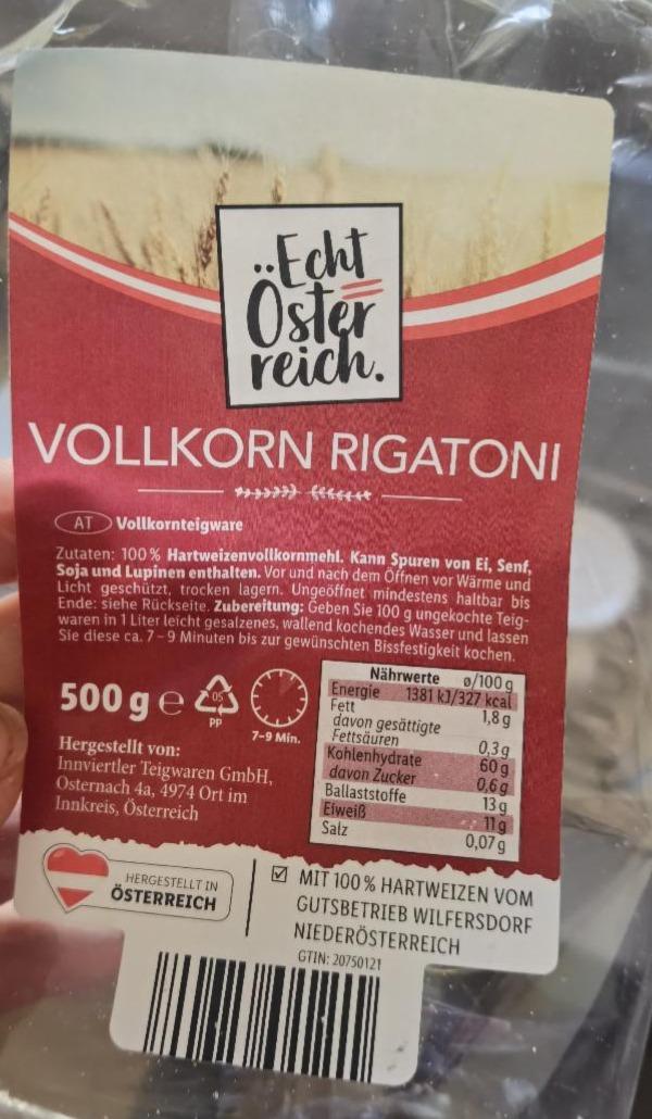 Fotografie - Vollkorn Rigatoni Ech Österreich