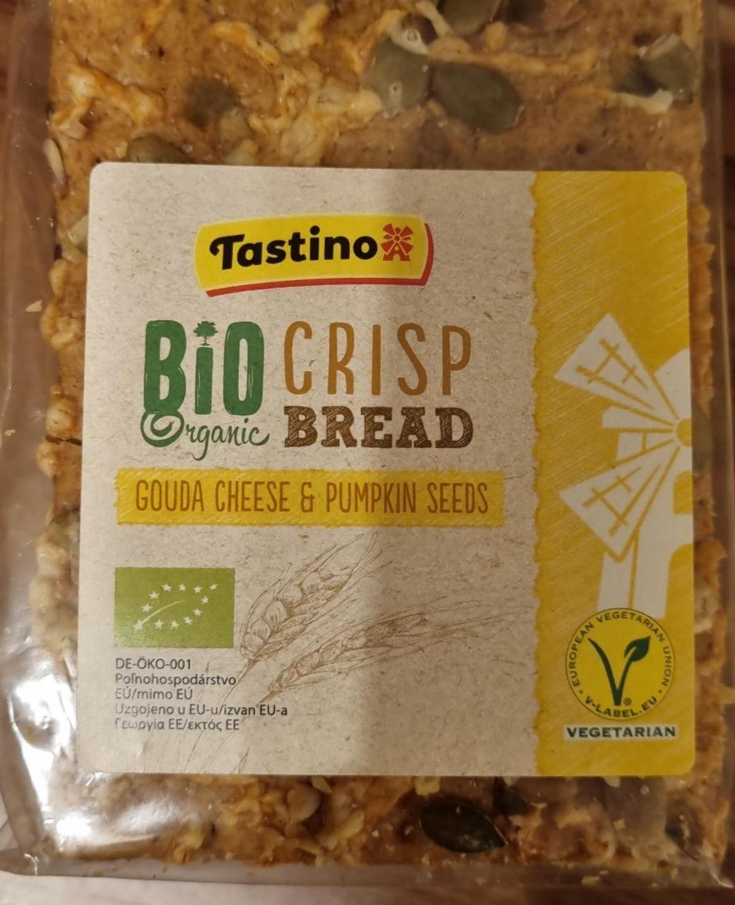 Fotografie - Crisp Bread Gouda cheese & Pumpkin seeds Bio Organic Tastino