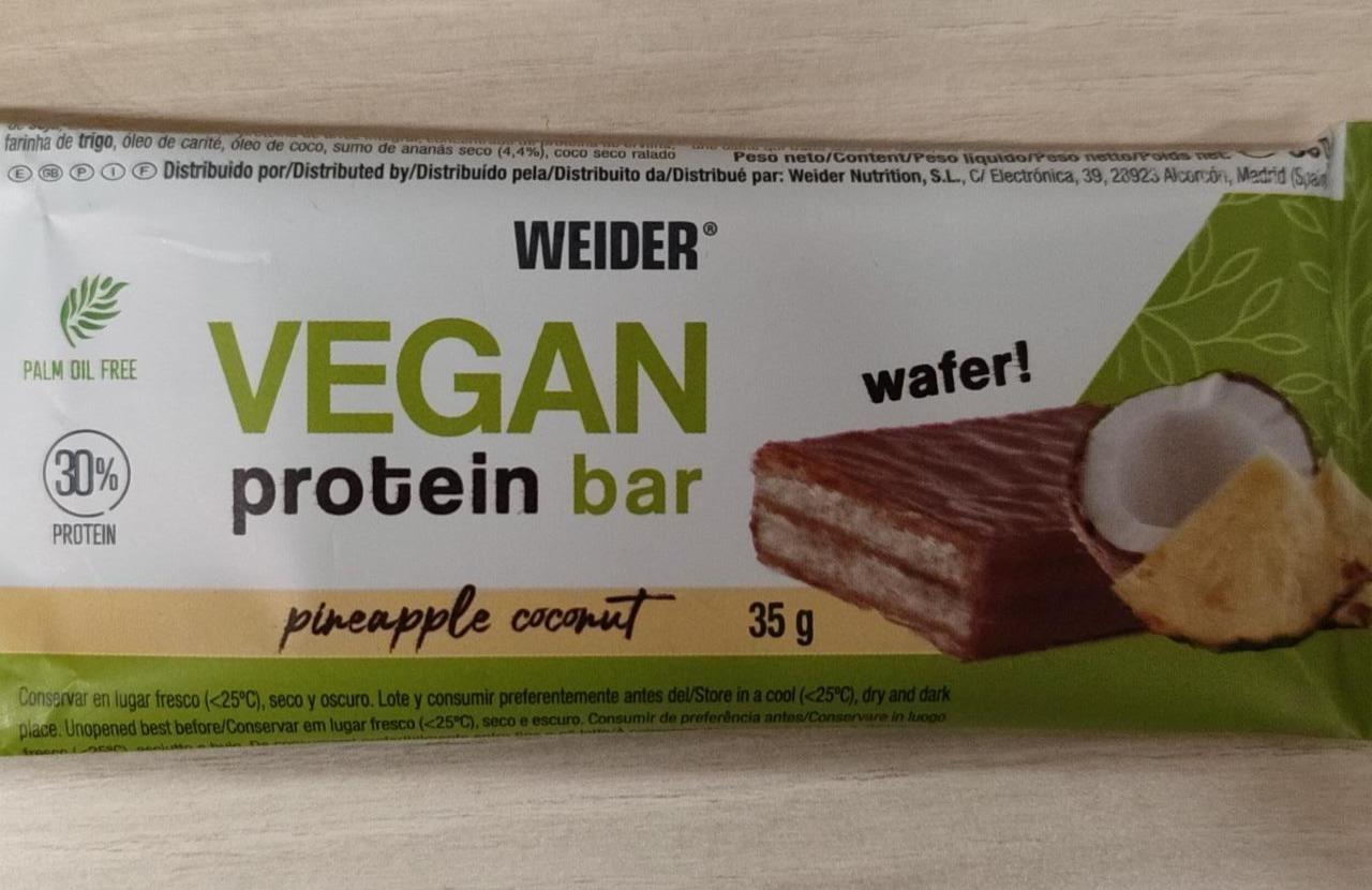 Fotografie - Vegan protein bar pineapple coconut Weider