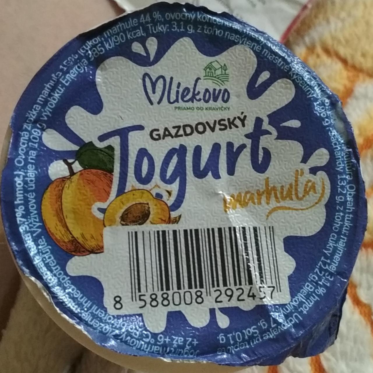 Fotografie - Gazdovský Jogurt Marhuľa Mliekovo