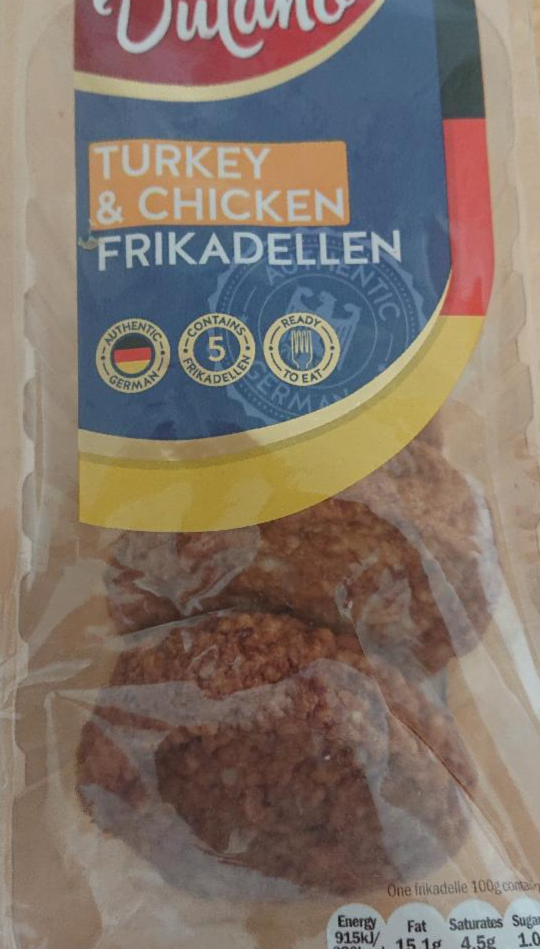 Turkey & Chicken Frikadellen Dulano - kalórie, kJ a nutričné hodnoty