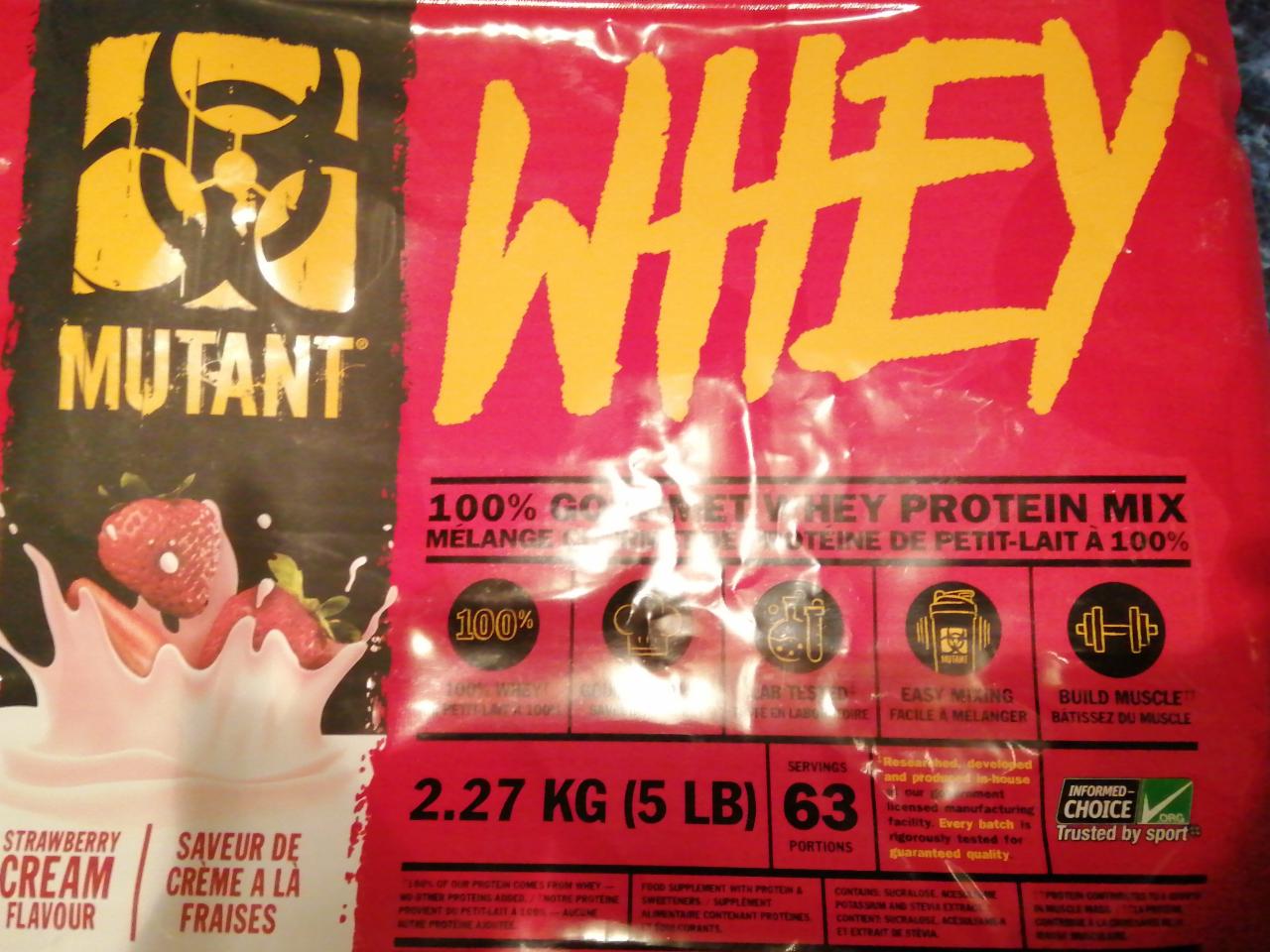 Fotografie - Whey Protein Strawberry cream Mutant