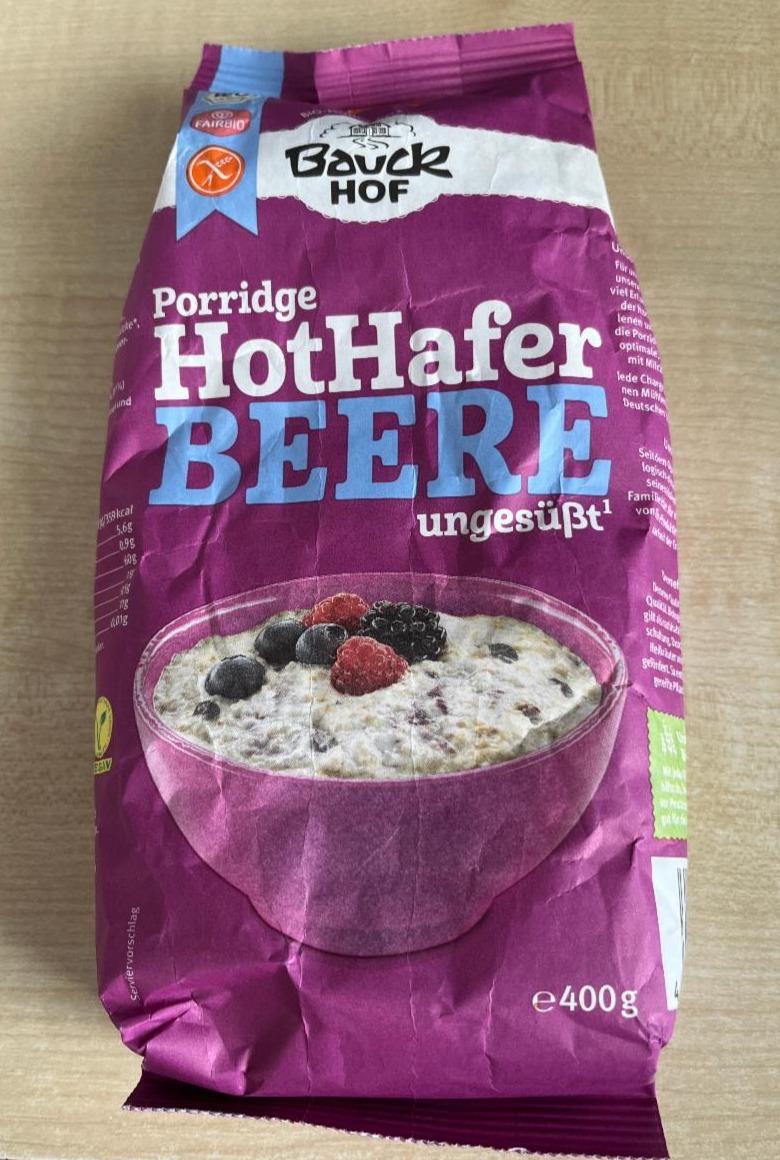 Fotografie - Porridge HotHafer Beere Bauck Hof