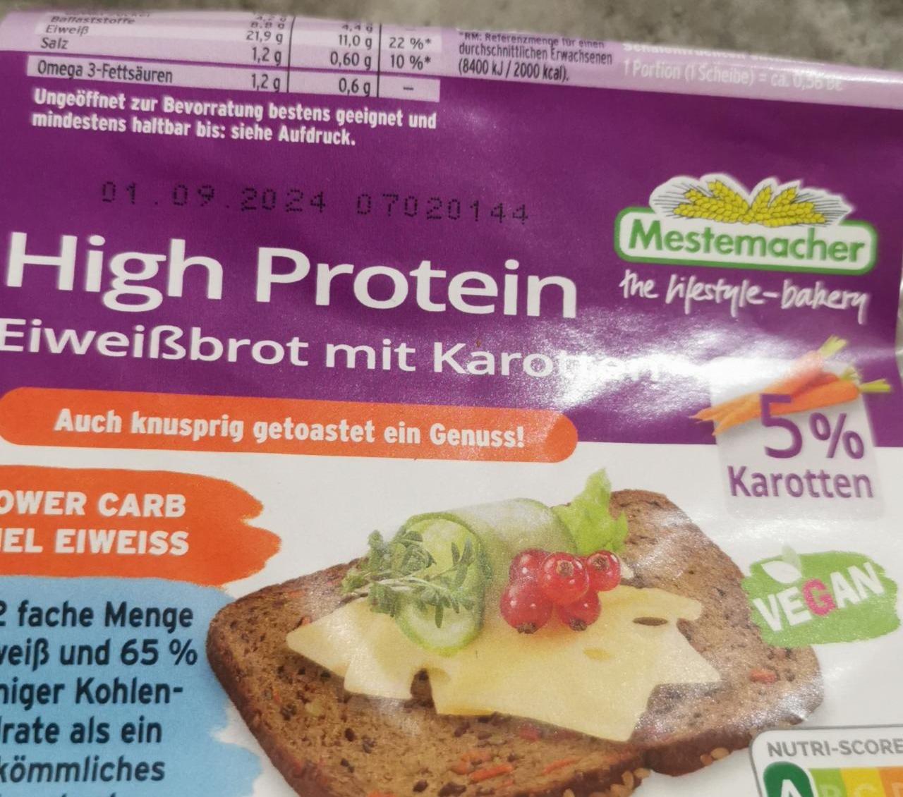 Fotografie - Eiweissbrot mit Karotten Mestemacher