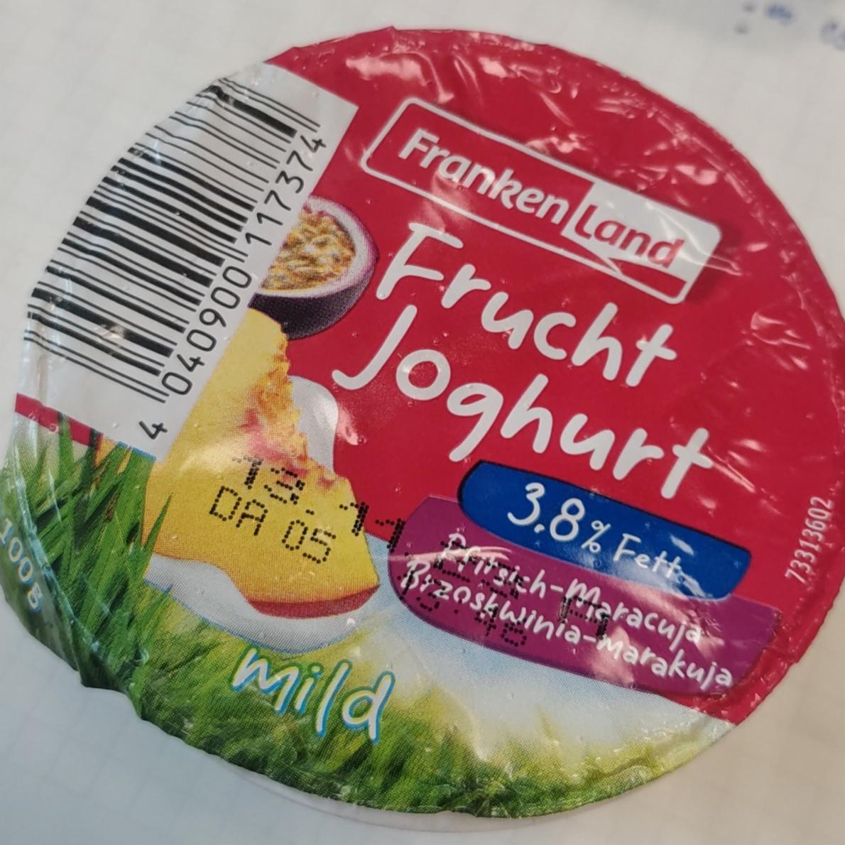 Fotografie - Frucht Joghurt 3,8% Fett Pfirsich-Maracuja FrankenLand
