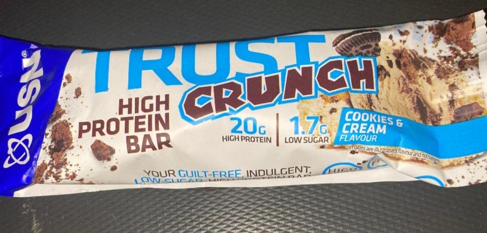 Fotografie - Trust Crunch high protein bar Cookies & cream
