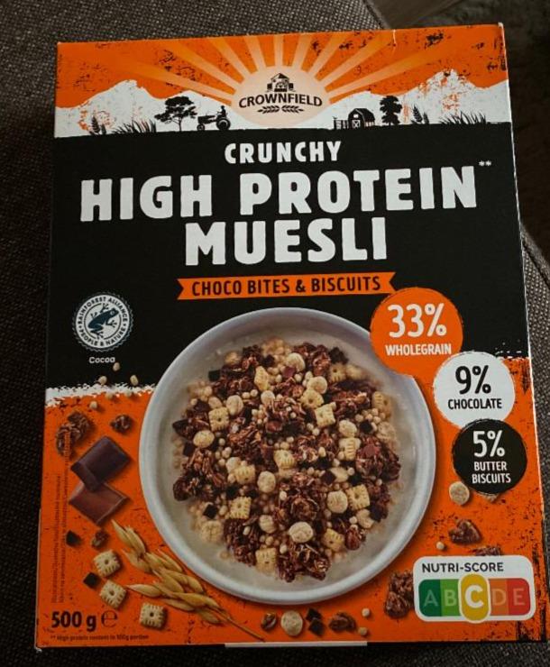Fotografie - Crunchy High Protein Muesli Choco Bites & Biscuits Crownfield