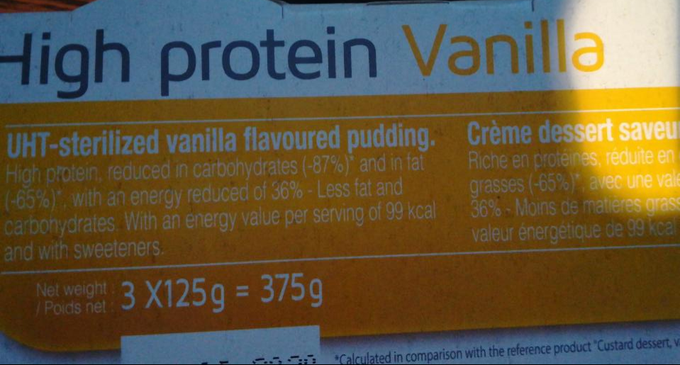 Fotografie - High protein Vanilla puding