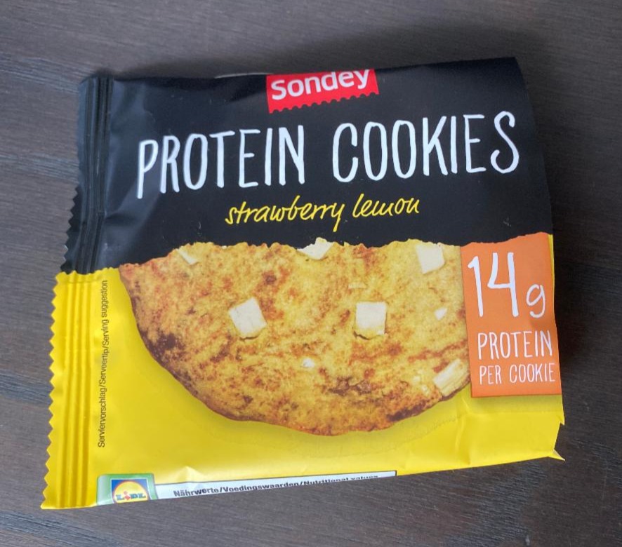 Fotografie - Protein cookies strawberry lemon Sondey