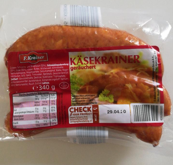 Fotografie - Käsekrainer geräuchert - F. Krainer