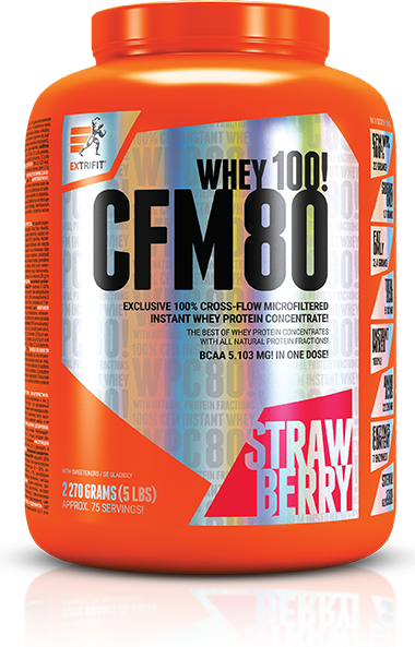 Fotografie - CFM Instant Whey 80 Strawberry Extrifit