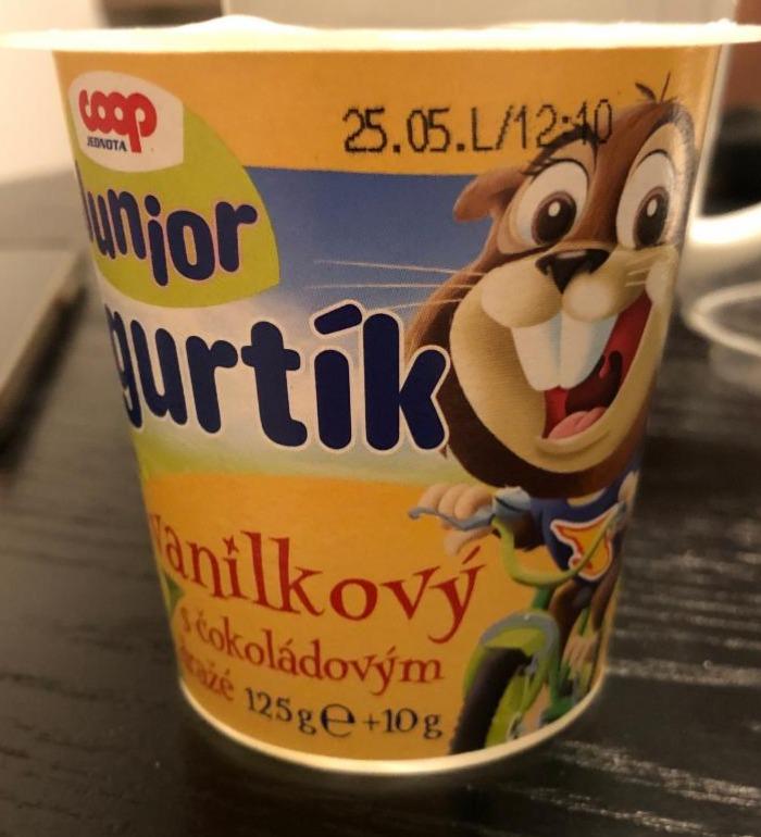 Fotografie - Jogurtík vanilkový Coop Jednota Junior