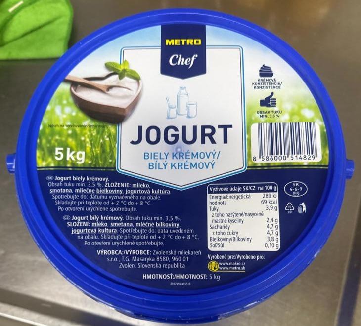 Fotografie - Jogurt biely krémový Metro Chef