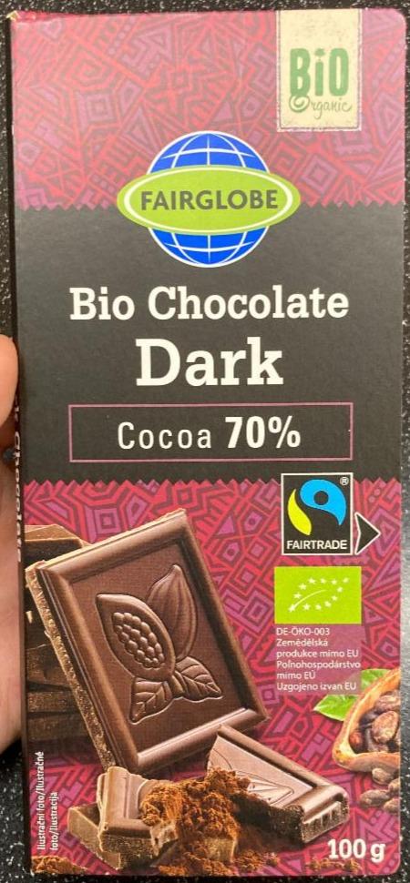 Fotografie - BIO Organic Dark Chocolate cocoa solids 70% Fairglobe
