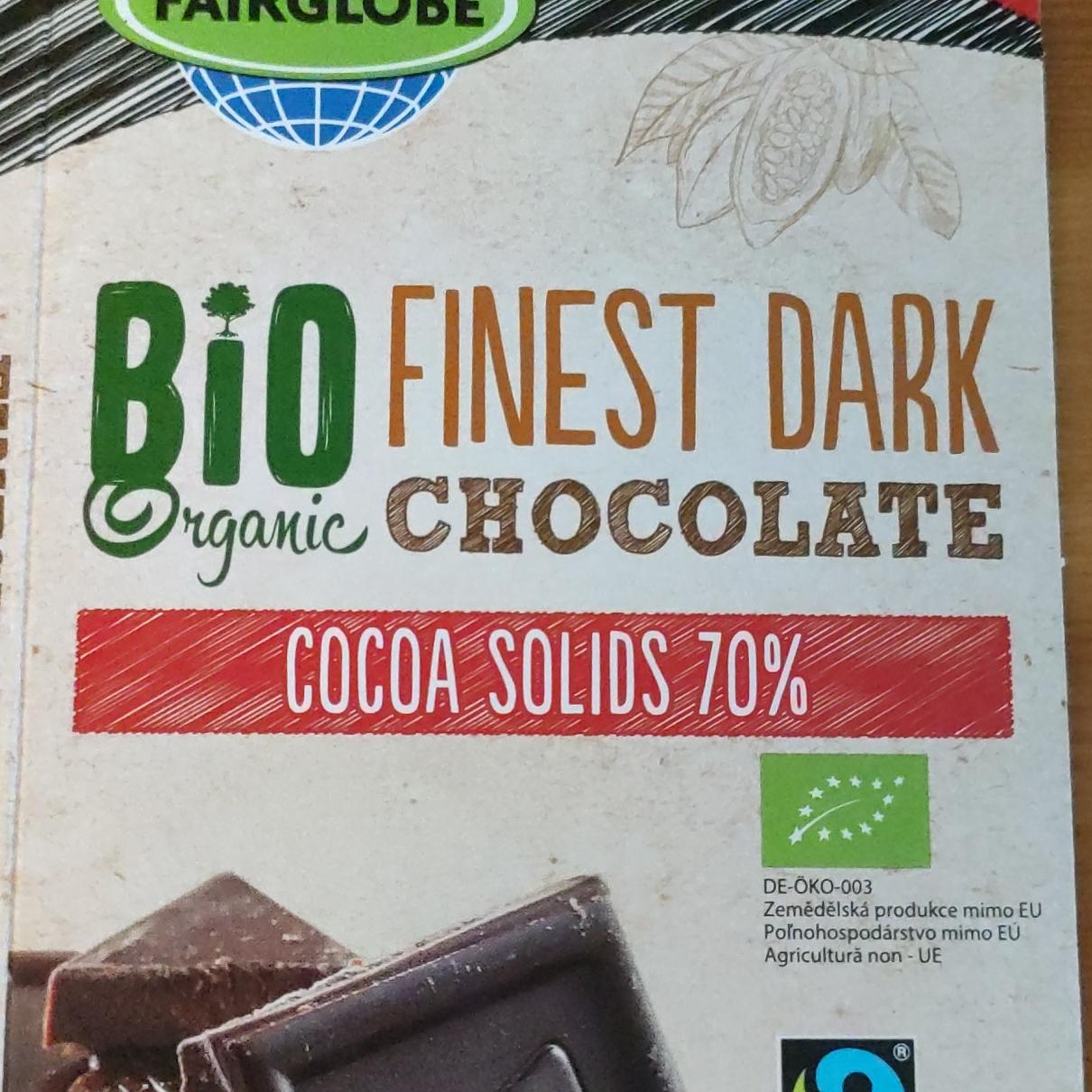 Fotografie - BIO Organic Dark Chocolate cocoa solids 70% Fairglobe
