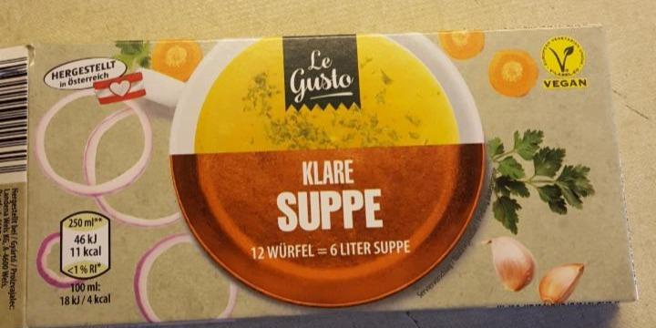 Fotografie - Klare gemusesuppe kocka Hofer