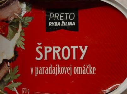 Fotografie - Šproty v paradajkovej omáčke Preto