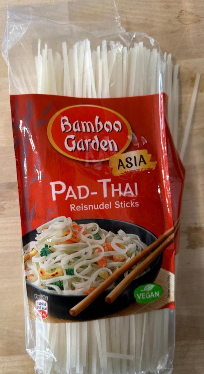 Fotografie - Pad-Thai Reisnudel Sticks Bamboo Garden Asia