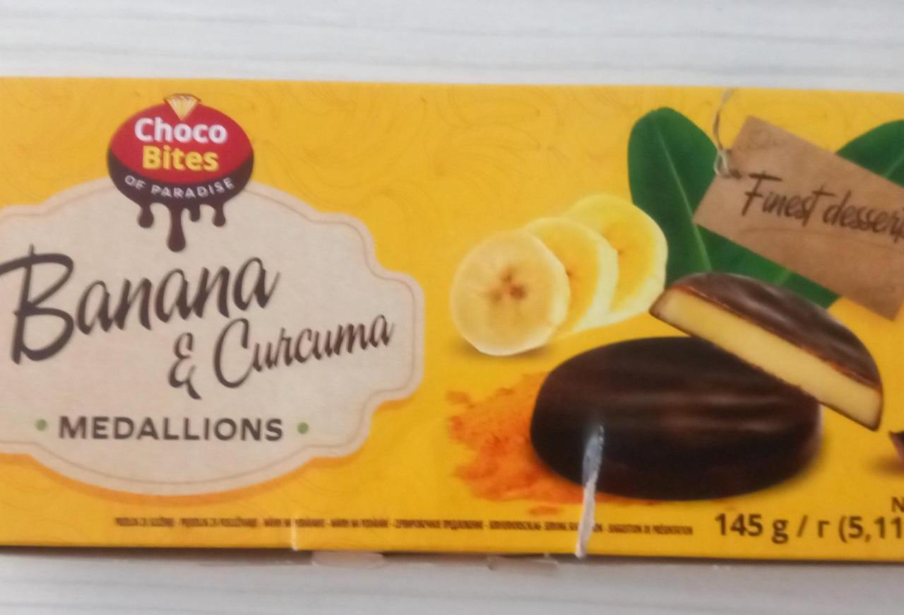 Fotografie - Banana & Curcuma Medallions Choco Bites