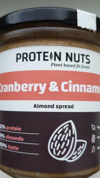 Fotografie - Protein Nuts Cranberry & Cinnamon Almond spread