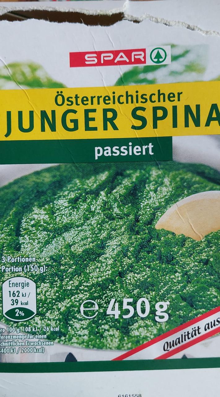 Fotografie - Junger Spinat passiert Spar