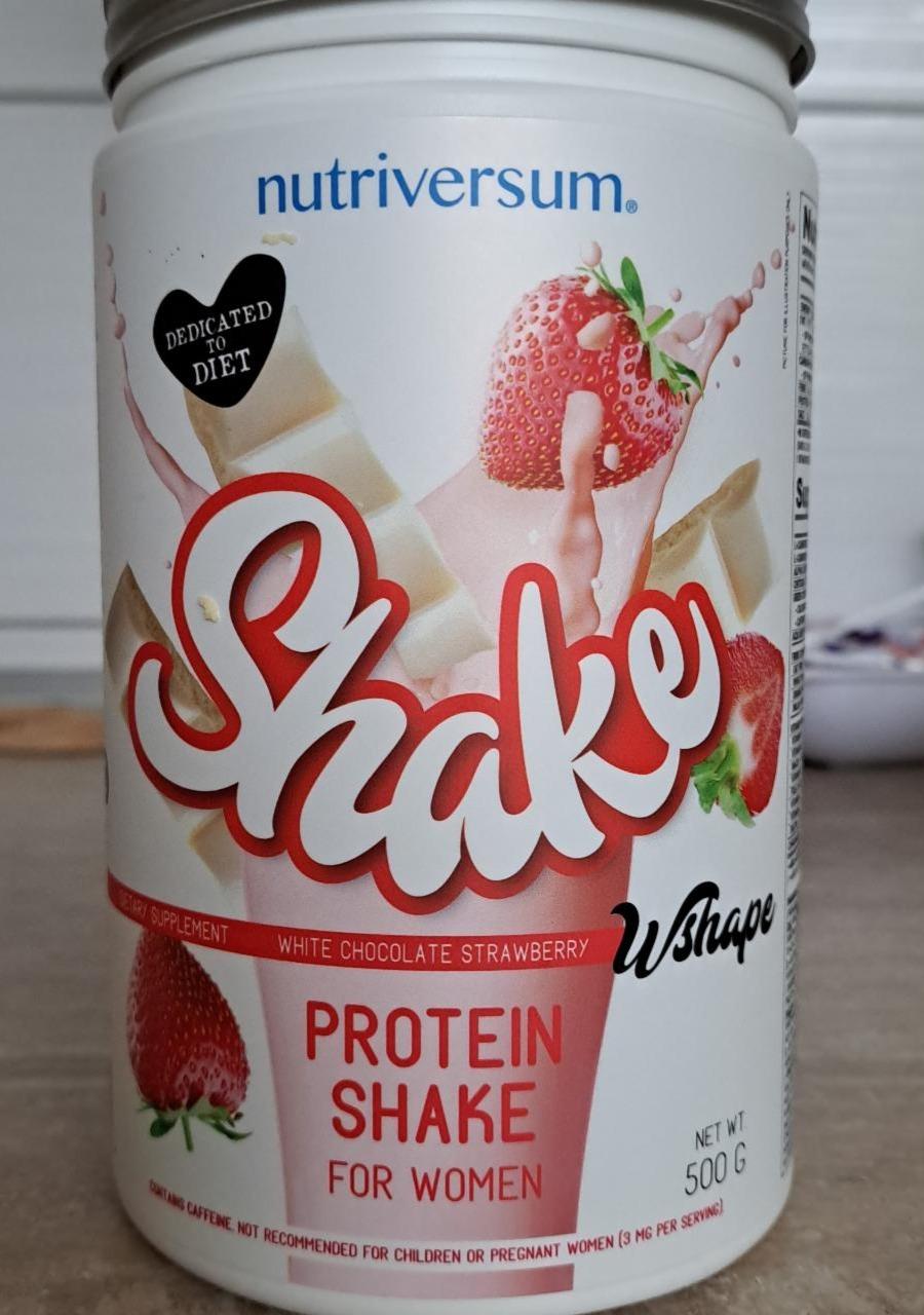 Fotografie - Shake Protein shake for women White chocolate Strawberry Nutriversum