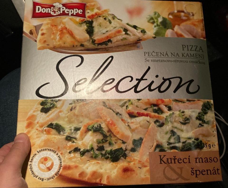 Fotografie - Selection Pizza pečená na kameni Kuřecí maso & špenát Don Peppe