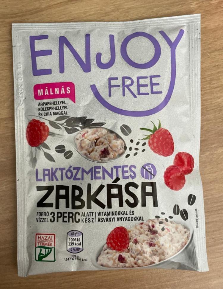 Fotografie - Málnás laktózmentes zabkása Enjoy free