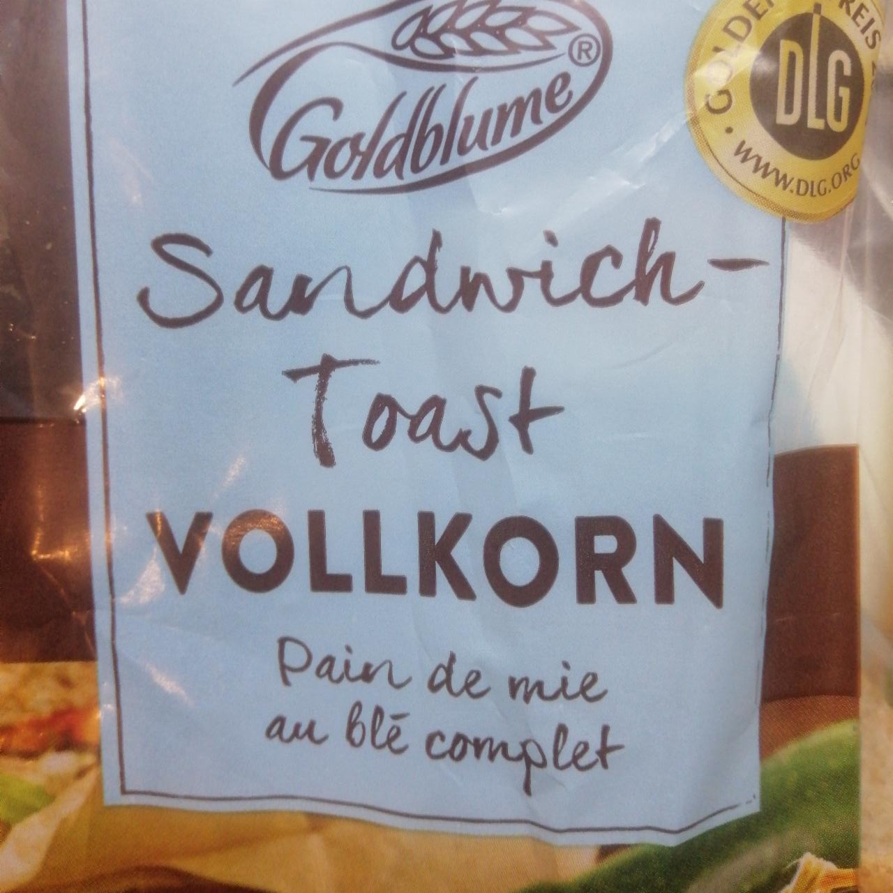 Fotografie - Sandwich-Toast Vollkorn Goldblume