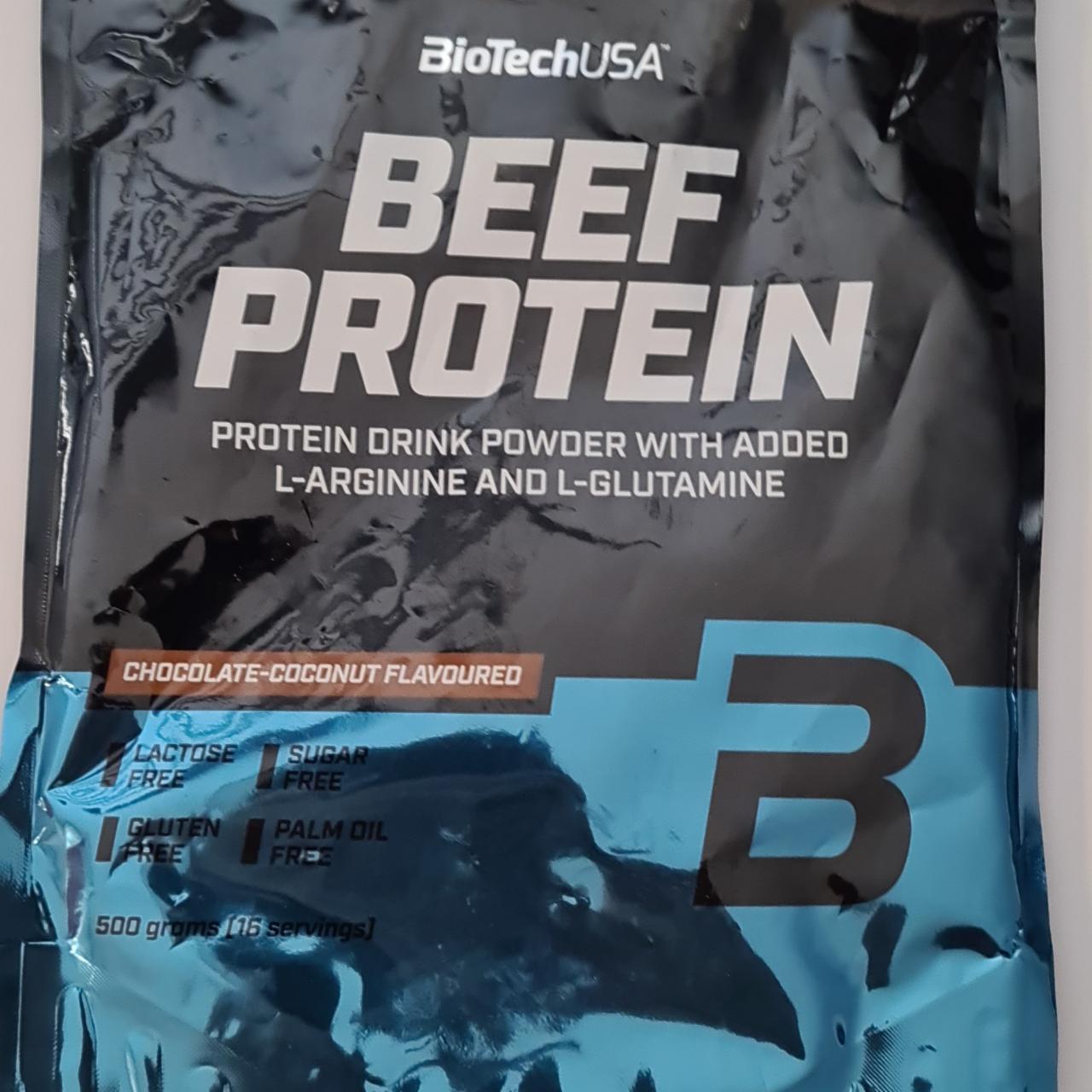 Fotografie - Beef protein Chocolate-coconut flavoured BiotechUSA