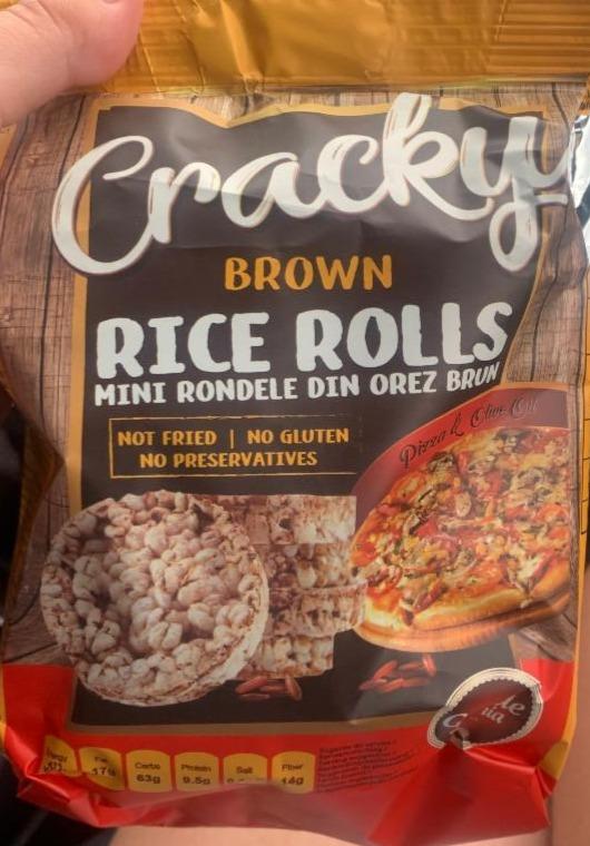 Fotografie - Cracky Brown rice rolls pizza & olive oil