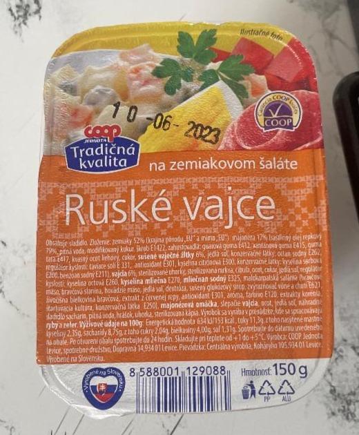 Fotografie - Ruské vajce na zemiakovom šaláte Coop Tradičná kvalita