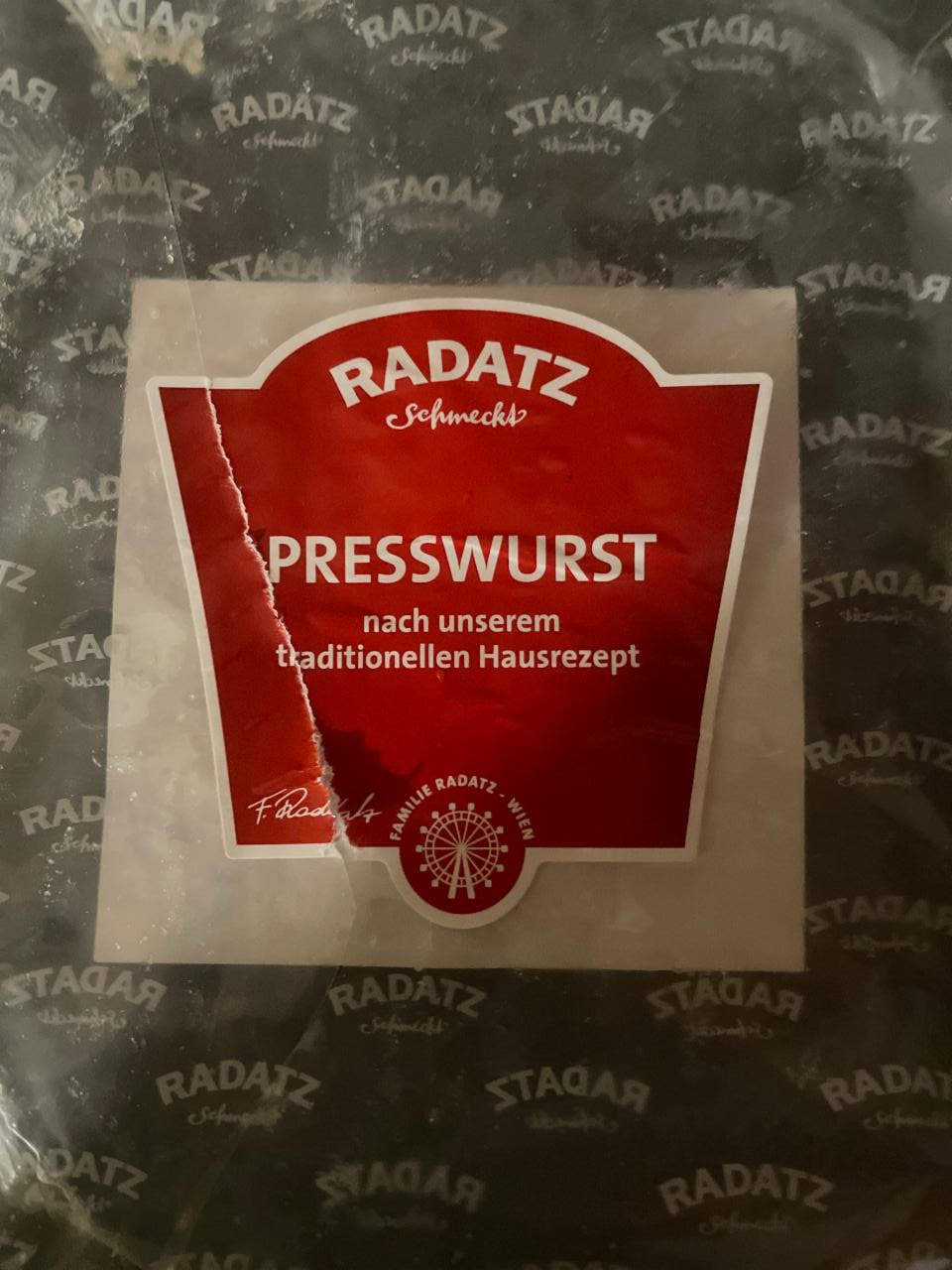 Fotografie - presswurst radatz