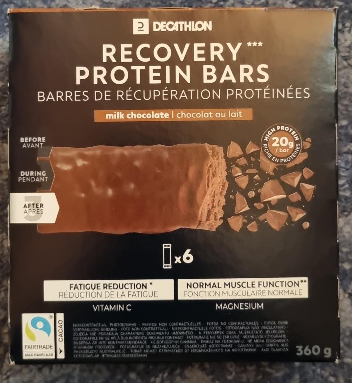 Fotografie - Recovery Protein Bars milk chocolate Decathlon