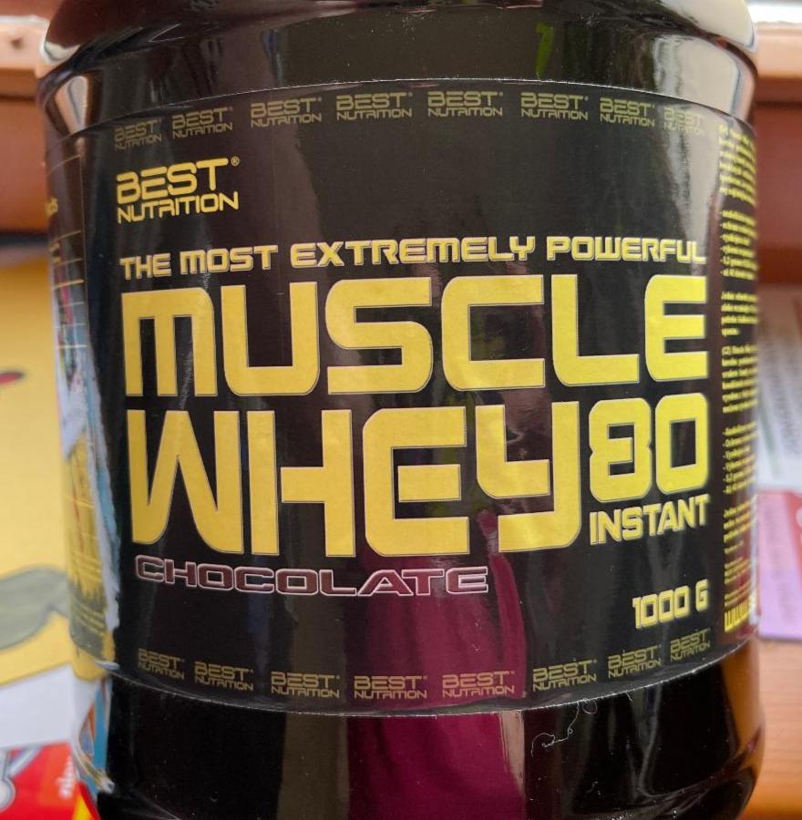 Fotografie - Muscle Whey 80 Instant Chocolate Best Nutrition