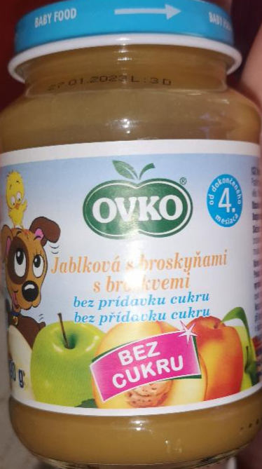 Fotografie - OVKO Jablková s broskyňami bez cukru