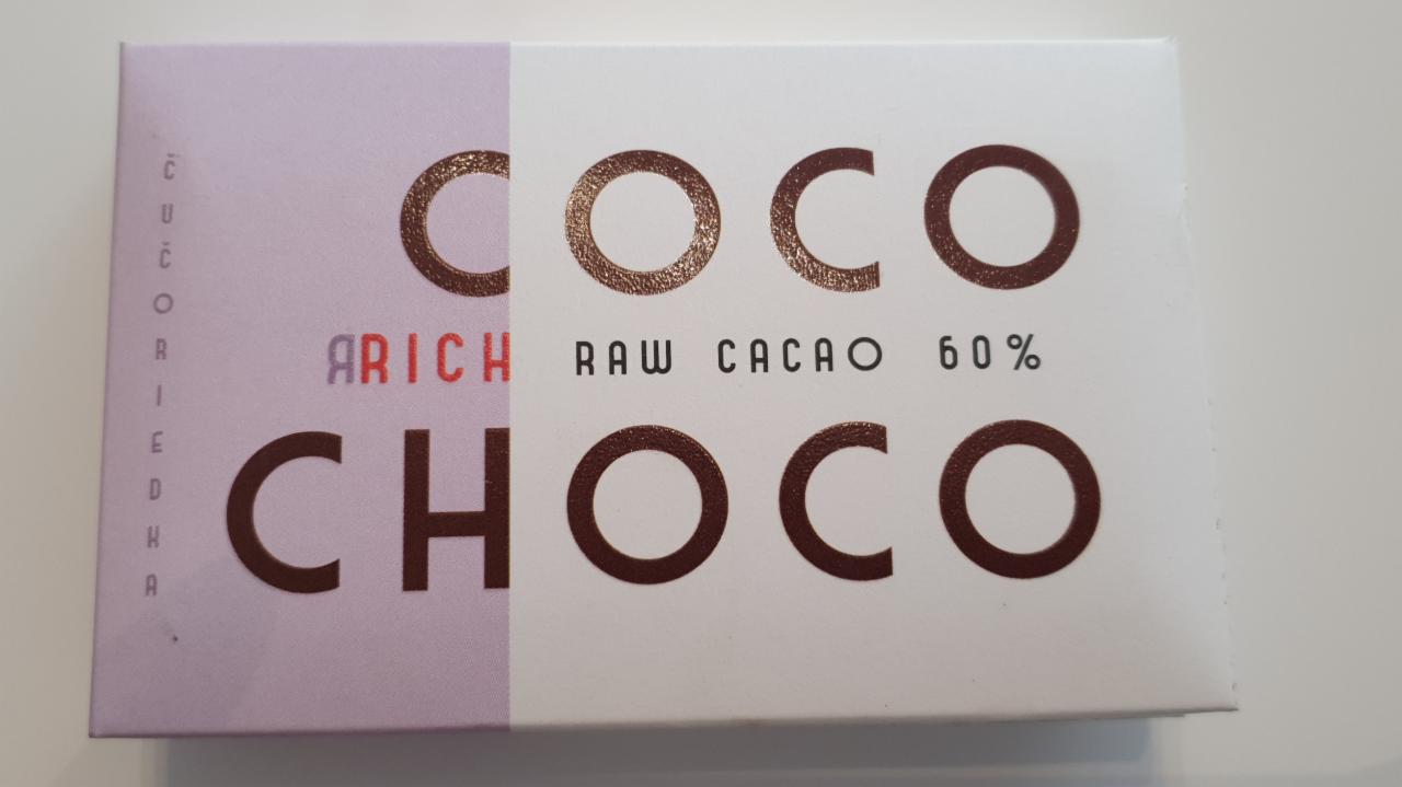 Fotografie - RICH Raw Cacao 60% Čučoriedka