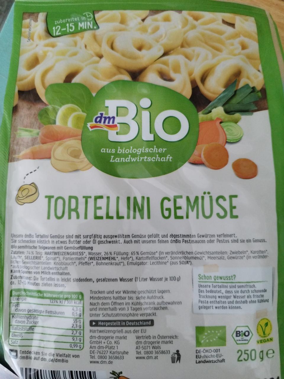 Fotografie - BIO DM BIO Tortellini gemüse