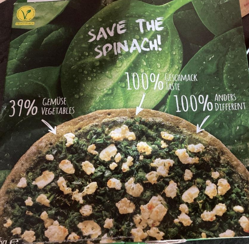 Fotografie - save the spinach pizza lidl