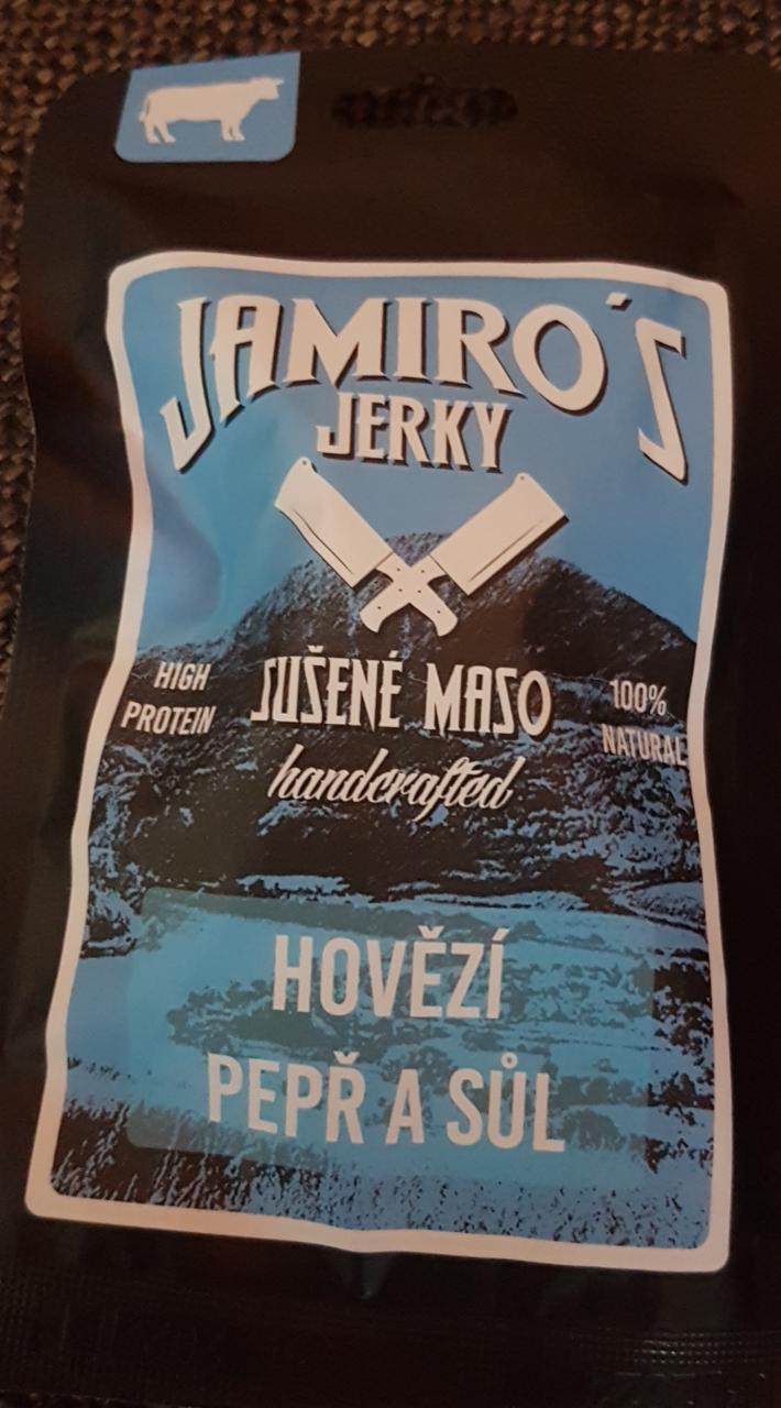 Fotografie - Jamiros jerky sušené mäso Hovězí Pepř a sul