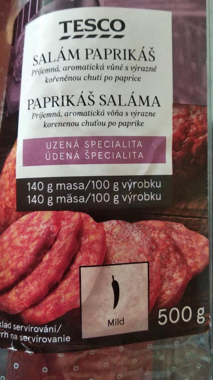 Fotografie - Saláma paprikáš Tesco