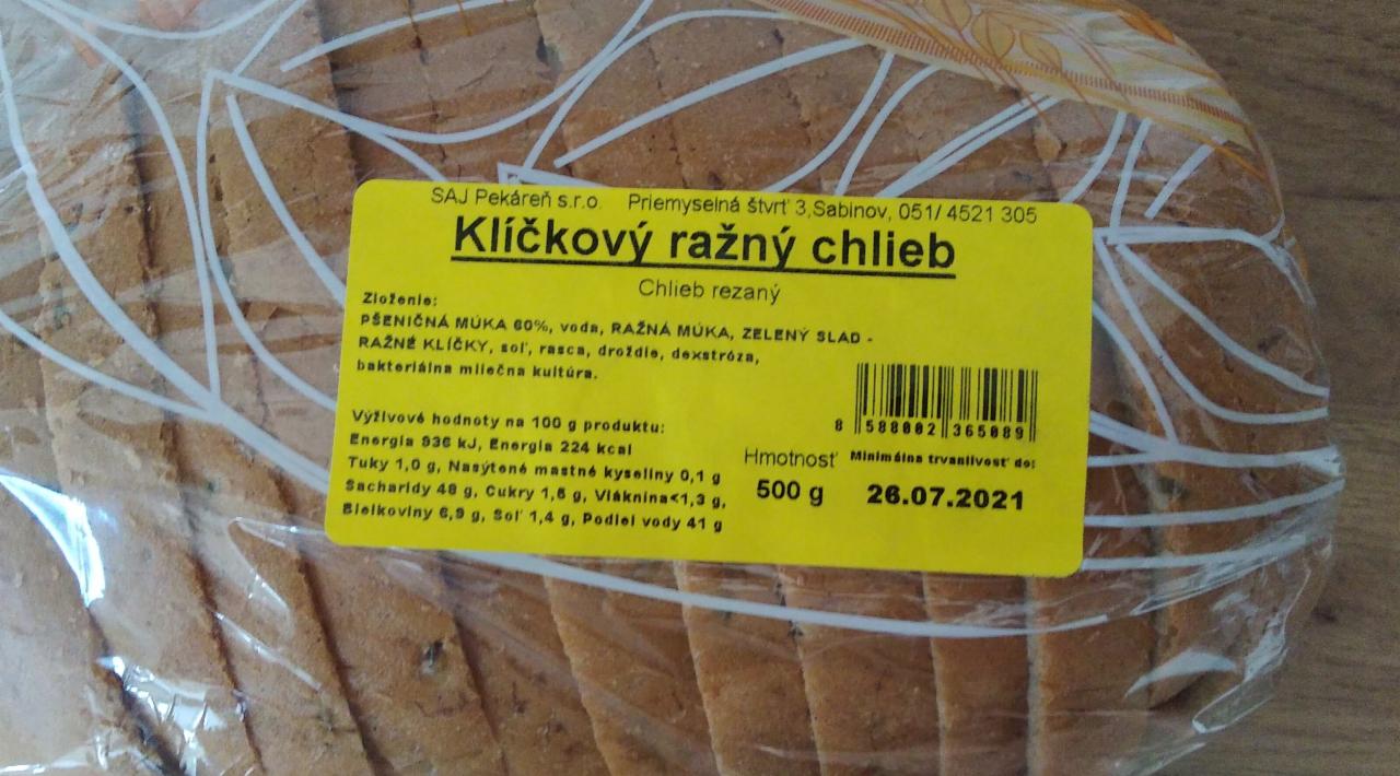 Fotografie - Klíčkový ražný chlieb