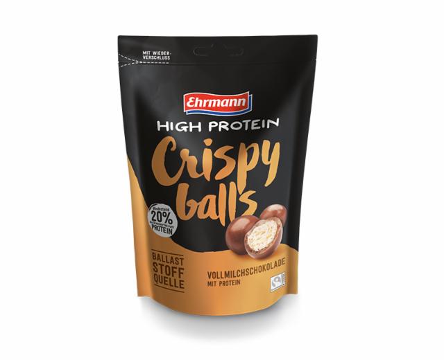 Fotografie - High Protein Crispy Balls Vollmilchschokolade Ehrmann
