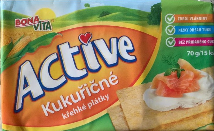 Fotografie - Active krehké plátky kukuričné Bonavita